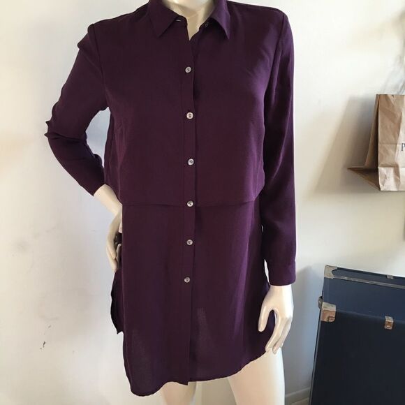 J.JILL Oversized layered full coverage chiffon top - Picture 1 of 6